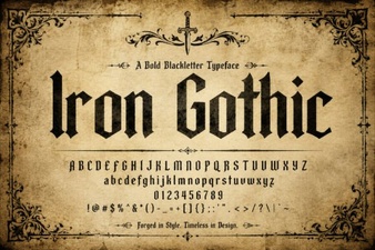 Iron Gothic Font Designs for Creative Projects