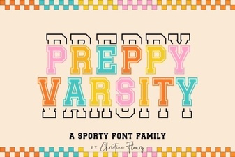 Designing with Preppy Varsity Fonts