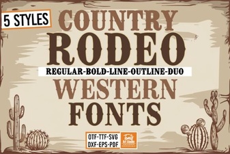 Rodeo Bundle Fonts for Creative Design Projects